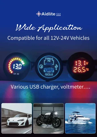 Various USB charger, voltmeter-Aidlite