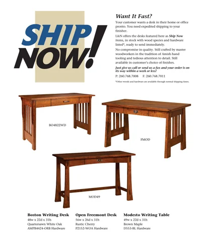 Amish Furniture Showcase 家具目录 · L × N Woodworking