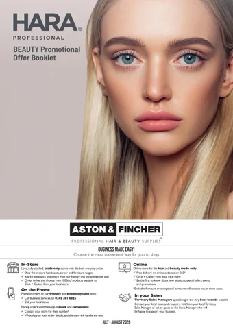 Aston × Fincher Beauty Offers - July × August 2026