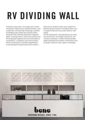 Bene Office rv-dividing-wall- 家具目录