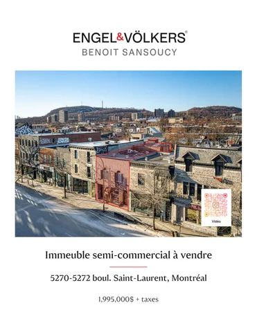 Benoit Sansoucy, courtier immobilier agréé chez Engel & Volkers 家具目录 · 5270-5272 St-Laurent, Montreal