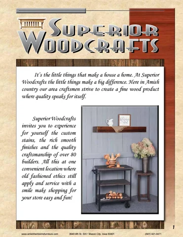 Amish Heirlooms Furniture Superior Woodcrafts 家具目录 2018
