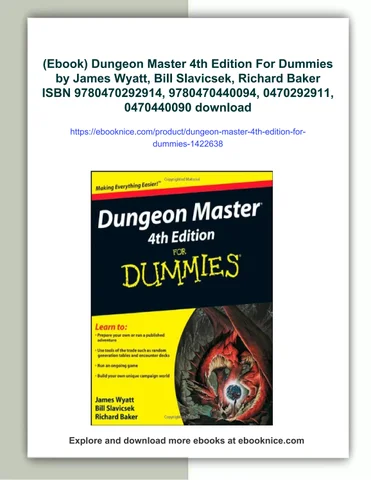 james wyatt, bill slavicsek, richard baker isbn 97 灯饰目录 · (ebook) dungeon master 4th 版 for dummies by