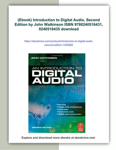 john watkinson isbn 9780240516431, 02405164 灯饰目录 · (ebook) introduction to 电子版 audio, second 版 by