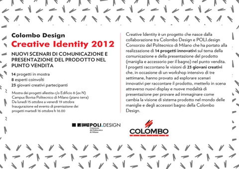 Colombo Design S.p.A. 家具目录 · Colombo Design Creative Identity 2012