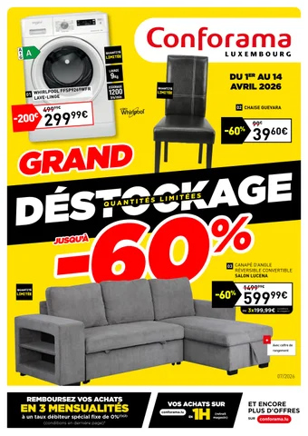 DESTOCKAGE - CONFORAMA LUXEMBOURG