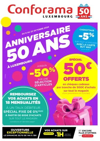 ANNIVERSAIRE 50 ANS - CONFORAMA LUXEMBOURG