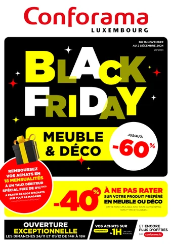 BLACK FRIDAY 家具 ET DECO - CONFORAMA LUXEMBOURG