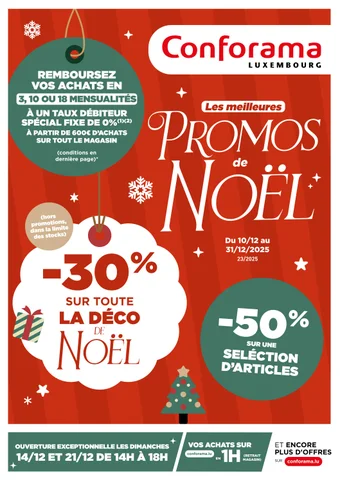 LES MEILLEURES PROMOS 德文 NOEL - CONFORAMA LUXEMBOURG