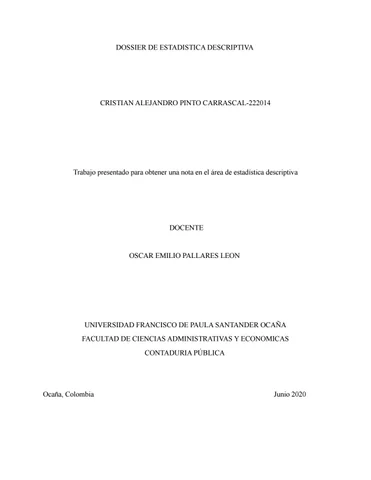 Dossier 德文 Estadística Descriptiva