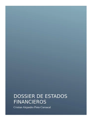 Dossier Formativo Integrador 德文 Estados Financieros