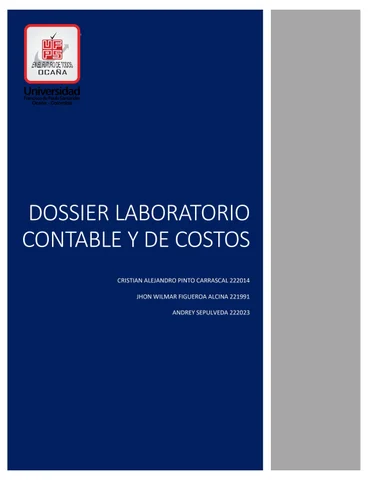 Dossier 德文 Laboratorio Contable y 德文 Costos