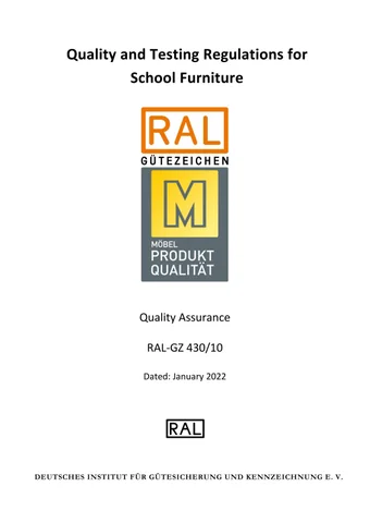 RAL-GZ 430 10 Scool 家具 2022The title of your publication