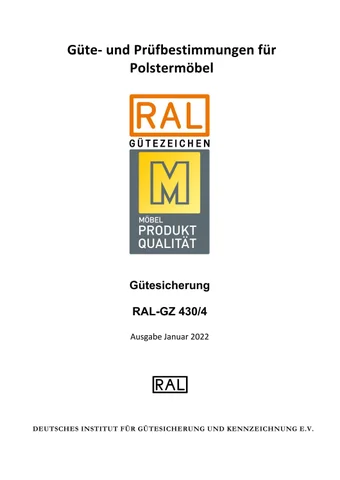 Güte- und Prüfbestimmungen für Polstermöbel