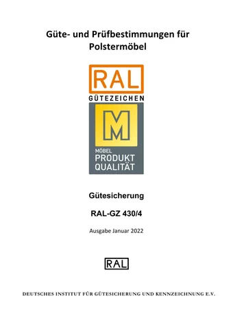 Güte- und Prüfbestimmungen für Polstermöbel