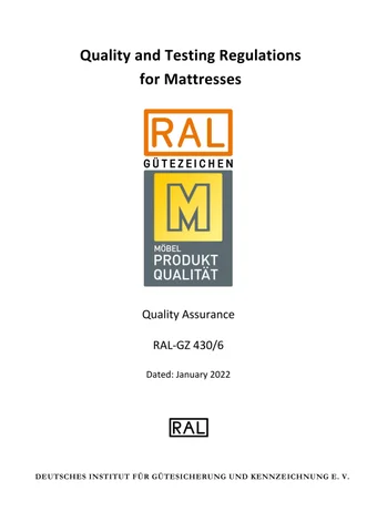 RAL-GZ 430 6 Mattresses 2022