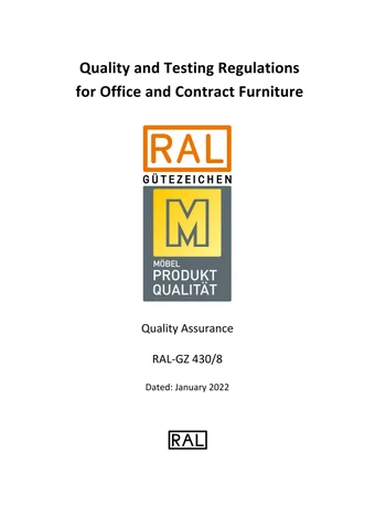 RAL-GZ 430 8 办公 and 工程 家具 2022