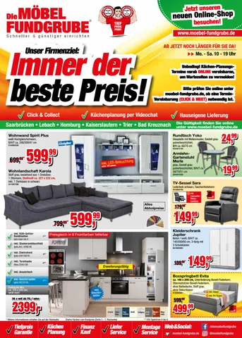 Die Möbelfundgrube Martin Eckert GmbH 家具目录 · Die Möbelfundgrube Prospekt KW 19
