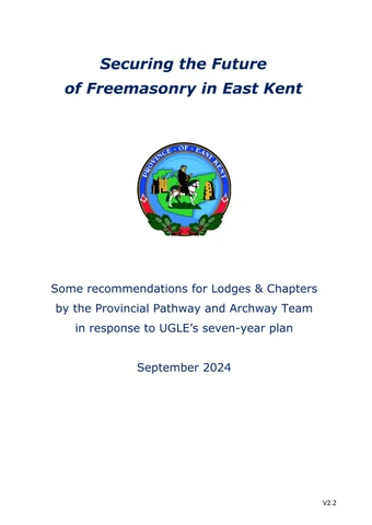 Securing the Future of Freemasonry in East Kent