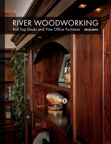 E & G Amish Furniture 2013 River Woodworking 目录 / 办公 Rolltop 书桌 /