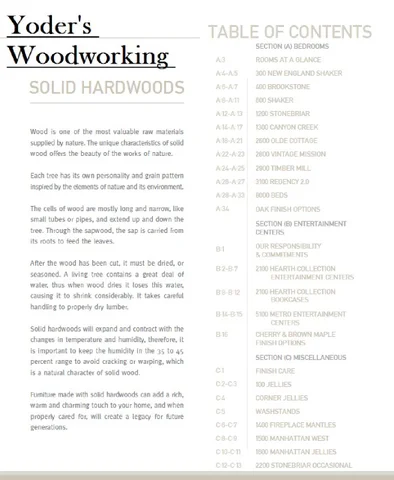 E & G Amish Furniture 2013 Yoders Woodworking 家具目录 / Bedrooms /