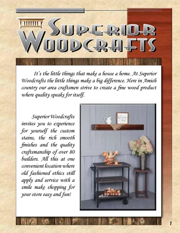E & G Amish Furniture 家具目录 · Superior Woodcrafts 2020 - E&G Amish 家具