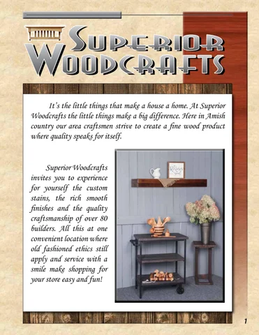 E & G Amish Furniture 家具目录 · 2022 Superior Woodcraft - E&G Amish 家具
