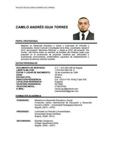 HOJA 德文 VI-DA Camilo Igua Torres