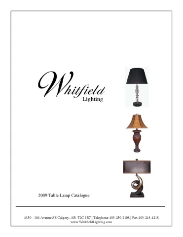 Whitfield 灯饰 - 灯 目录