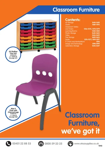 Findel Ltd AtoZ 目录 2016/17 - Classroom 家具
