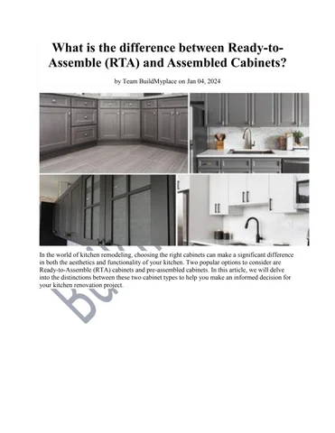 What is the difference between Ready-to-Assemble (RTA) and Assembled Cabinets?