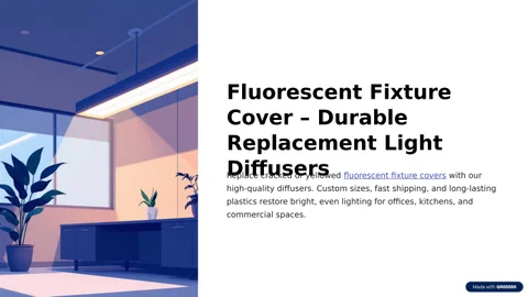 Fluorescent- 灯具 -Cover-Durable-Replacement- 灯饰 -Diffusers