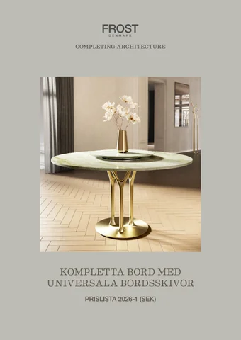 Kompletta bord med universala bordsskivor - Prislista 2026-1 SE SEK
