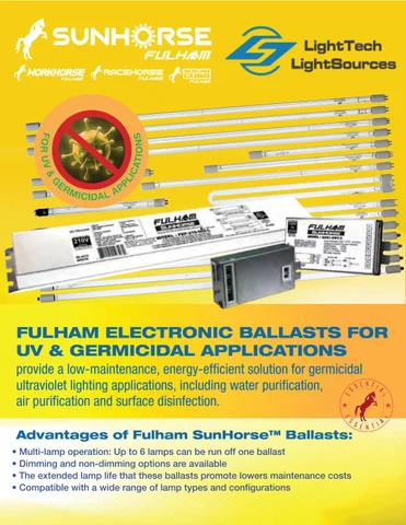Fulham UV flyer for LightSources UV Lamps