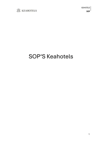 SOP's keahotels