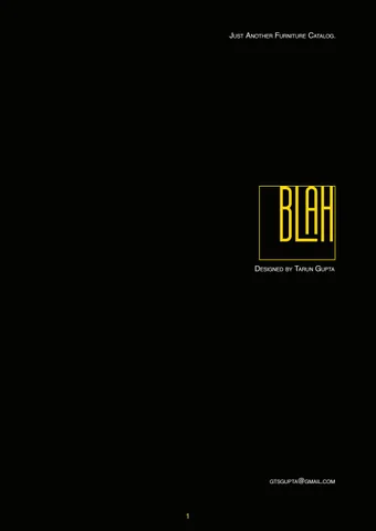 BLAH -Just Another 家具目录