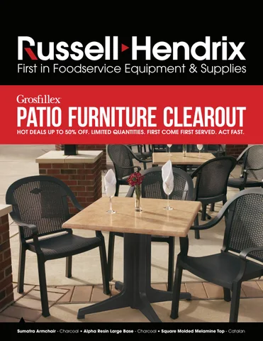 Russell Hendrix Foodservice Equipment & Supplies 家具目录 · 露台家具 Clearout!