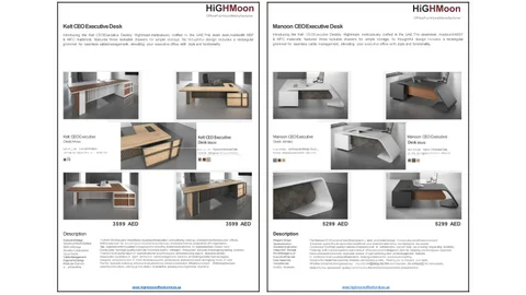 High Moon Desks 家具产品集 目录 Dubai