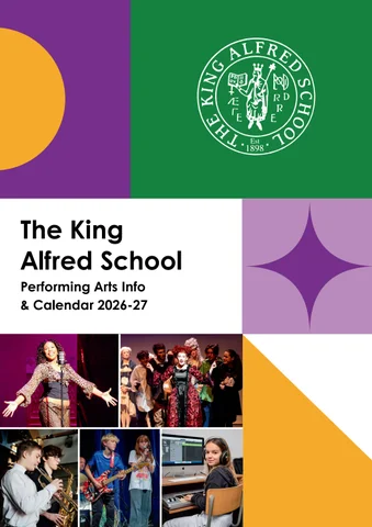 The King Alfred's 教育 | Performing Arts Info × Calendar 2026-27