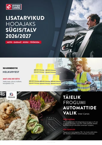 Lisatarvikud hooajaks sügis-talv 2026/2027