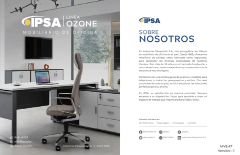 家具目录 Línea Ozone | IPSA Honduras