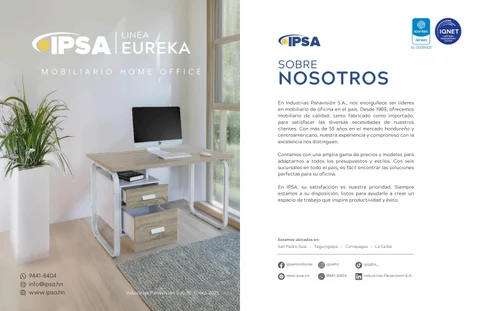 家具目录 Línea Eureka | IPSA Honduras