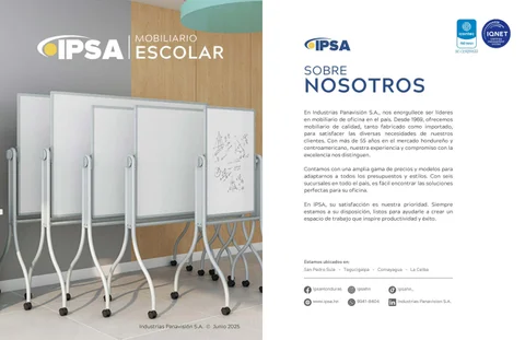 IPSA Honduras 家具目录 Mobiliario Escolar |