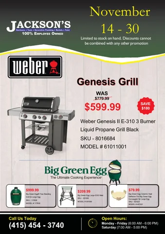 Jackson's Hardware Black Friday Circular 2022