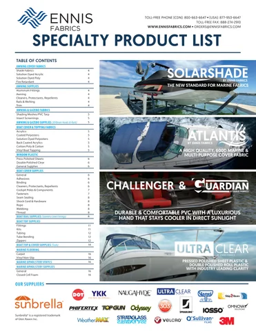 2025 Specialty Product Listing (English)