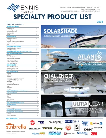 Specialty Product Listing 2023