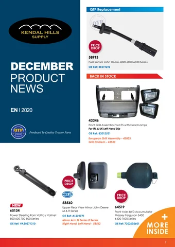 Kendal Hills Supply 灯饰目录 · December 2020 Product News