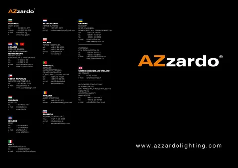 Azzardo lámpa katalógus 2019/20