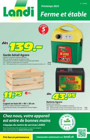 Ferme et é 桌 LANDI Printemps 2025