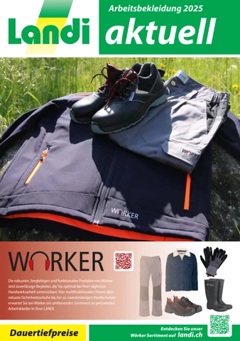 LANDI Themenflyer Arbeitsbekleidung Wörker